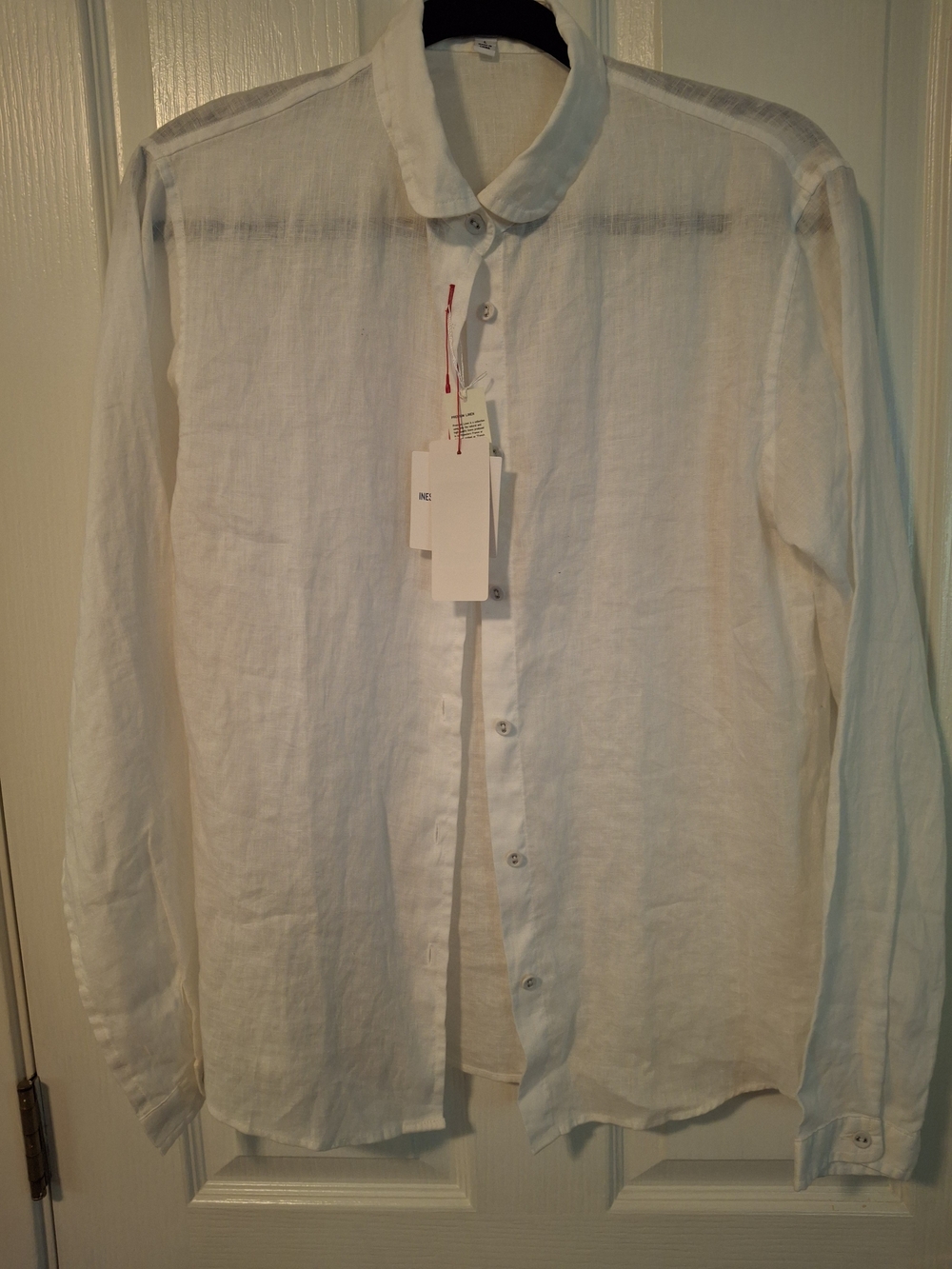 Uniqlo White Women's Lightweight Button-Up Blouse